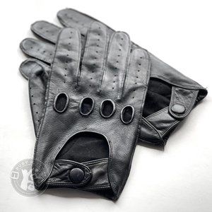 NWOT Vintage Coach Black Leather Men's Driving Gloves Medium - Style No. 2020